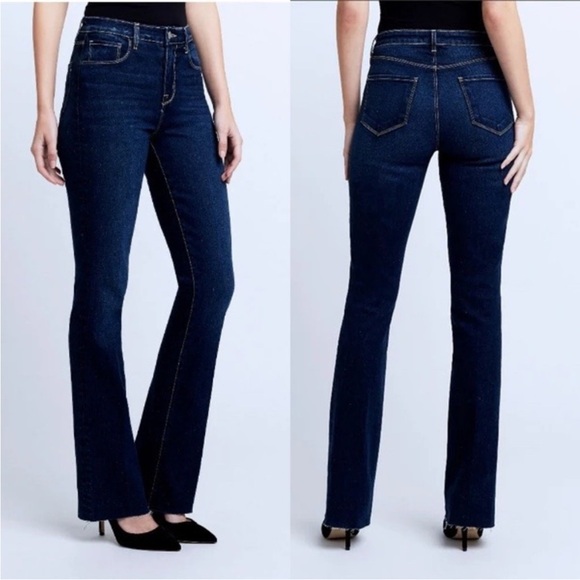 L'Agence Ruth High Rise Straight Jean in Gardenia Dark Wash - Picture 4 of 8